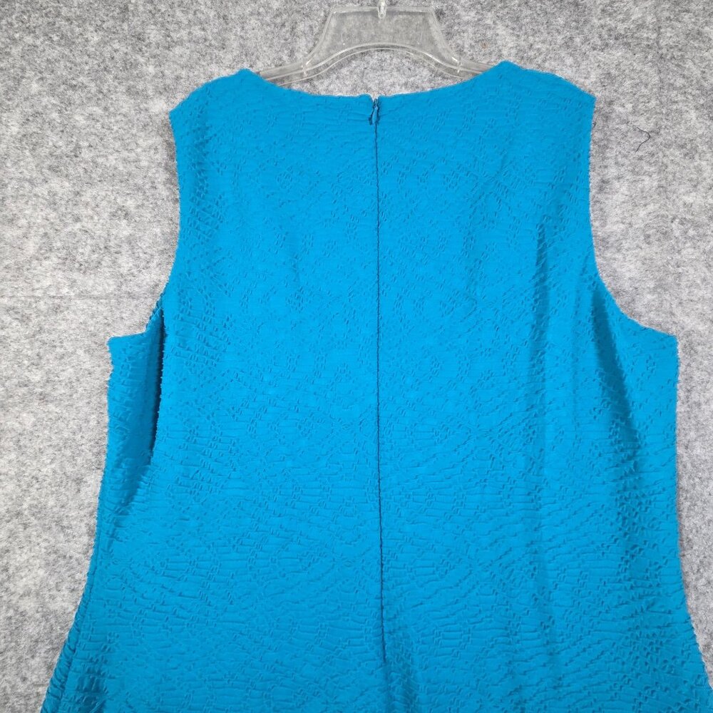 Calvin Klein Sheath Dress Mini Sleeveless Women's Size 16W Tourquoise Office - Picture 5 of 7
